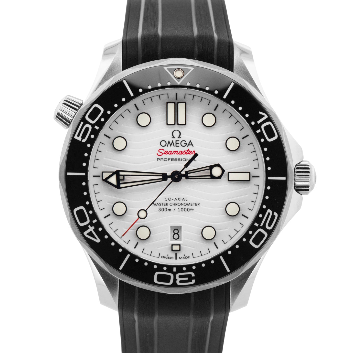 NEW 2025 Omega Seamaster 300 Co-Axial PAPERS 42mm White 210.32.42.20.04.001 BOX