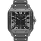 Cartier Santos 39.8mm ADLC Black Stainless Steel 4072 Watch WSSA0039