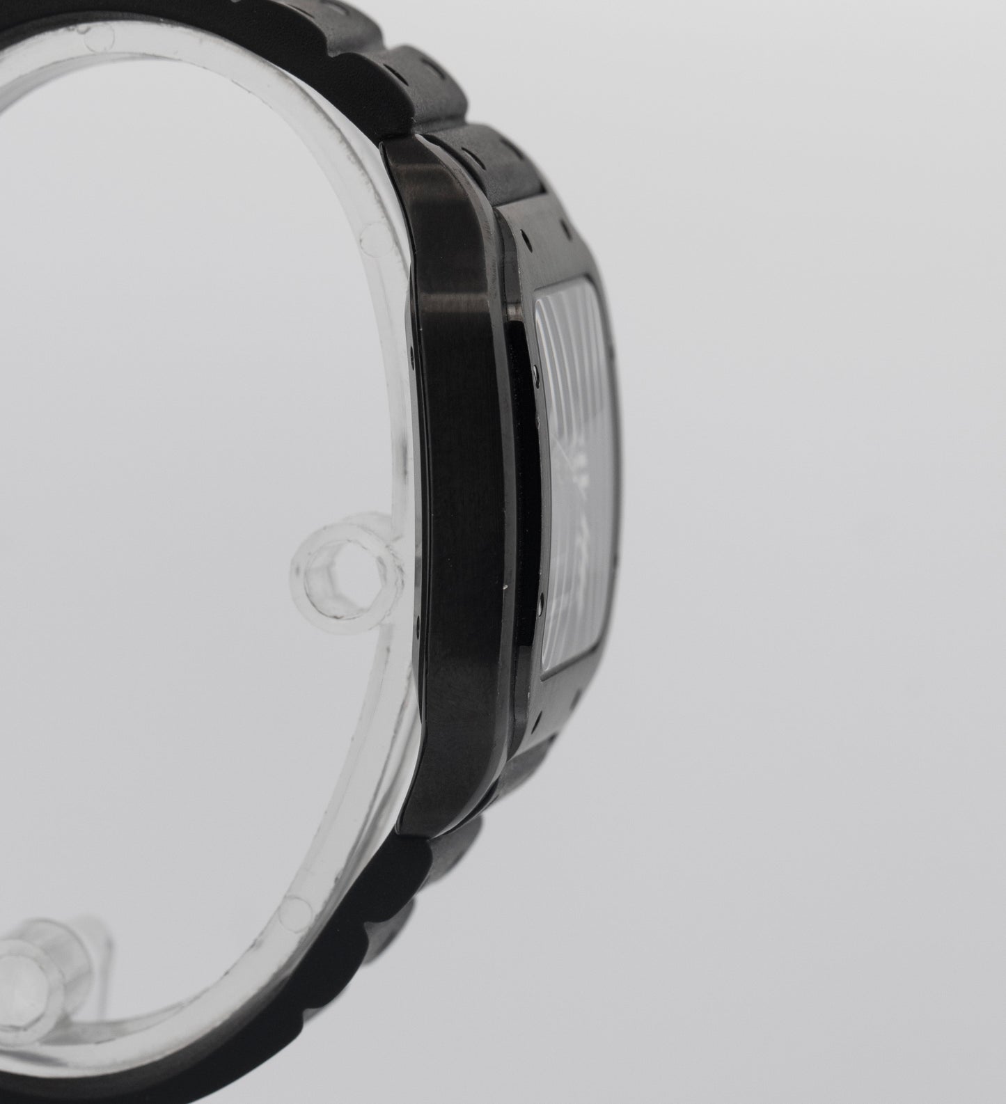 Cartier Santos 39.8mm ADLC Black Stainless Steel 4072 Watch WSSA0039