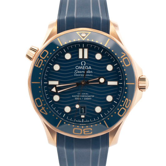 PAPERS Omega Seamaster Ceramic Blue Sedna 18K GOLD 43mm 210.62.42.20.03.001 BOX