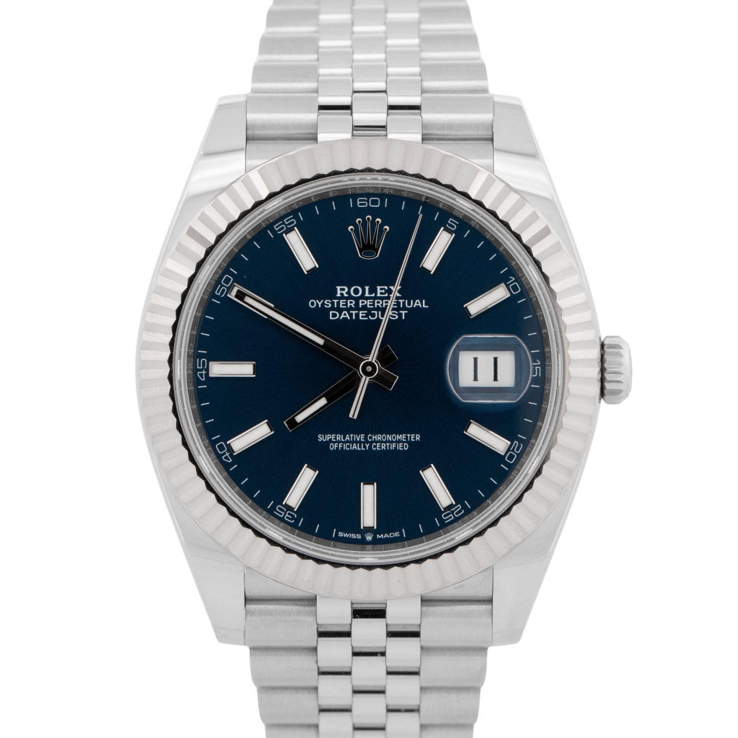 2025 PAPERS Rolex DateJust 41 BLUE Stainless Steel 41mm Jubilee 126334 Watch BOX