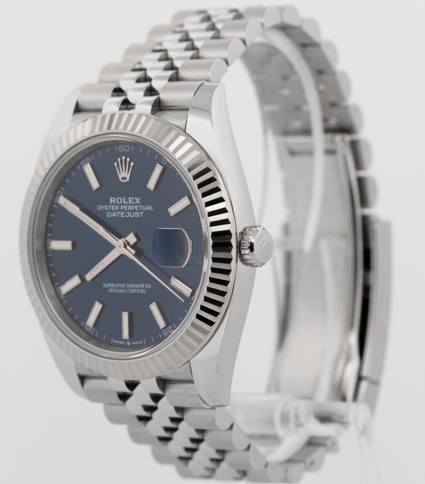 2025 PAPERS Rolex DateJust 41 BLUE Stainless Steel 41mm Jubilee 126334 Watch BOX