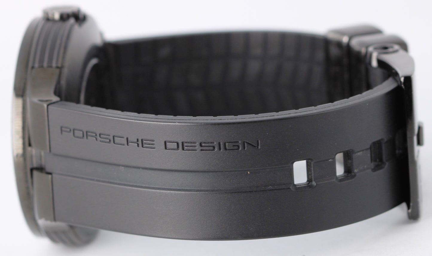 Porsche Design Flat Six P'6350 Steel Black Orange 44mm 6350.43 Rubber Watch