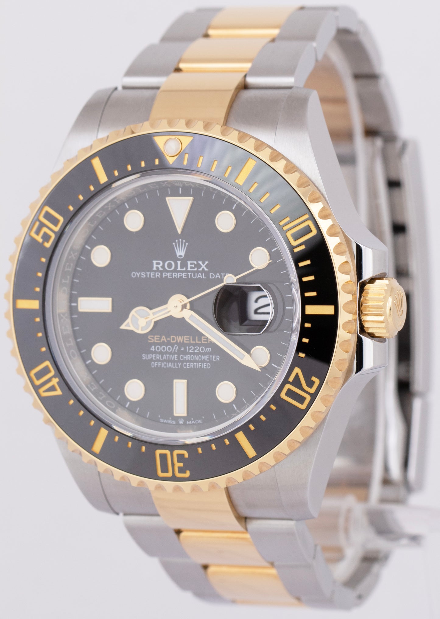 2023 NEW PAPERS Rolex Sea-Dweller 43mm Two-Tone 18K Gold Steel Black 126603 BOX