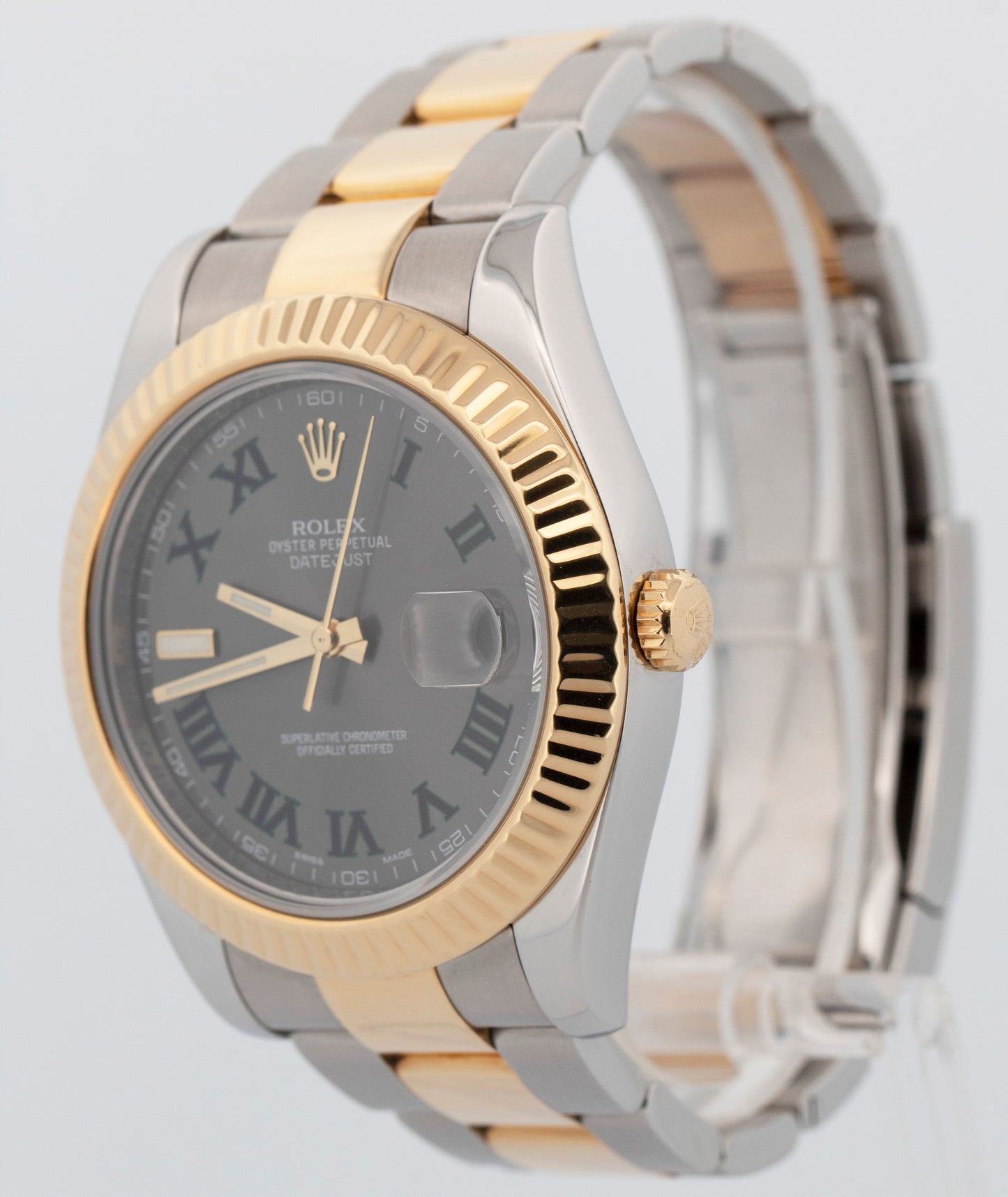 Rolex DateJust II Two-Tone WIMBLEDON Yellow Gold Steel Oyster 41mm 116333 Watch