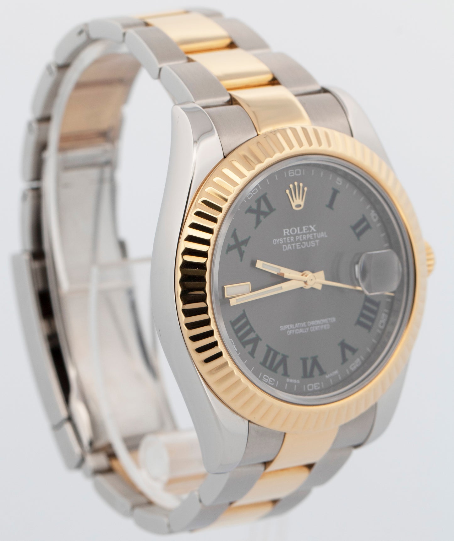 Rolex DateJust II Two-Tone WIMBLEDON Yellow Gold Steel Oyster 41mm 116333 Watch