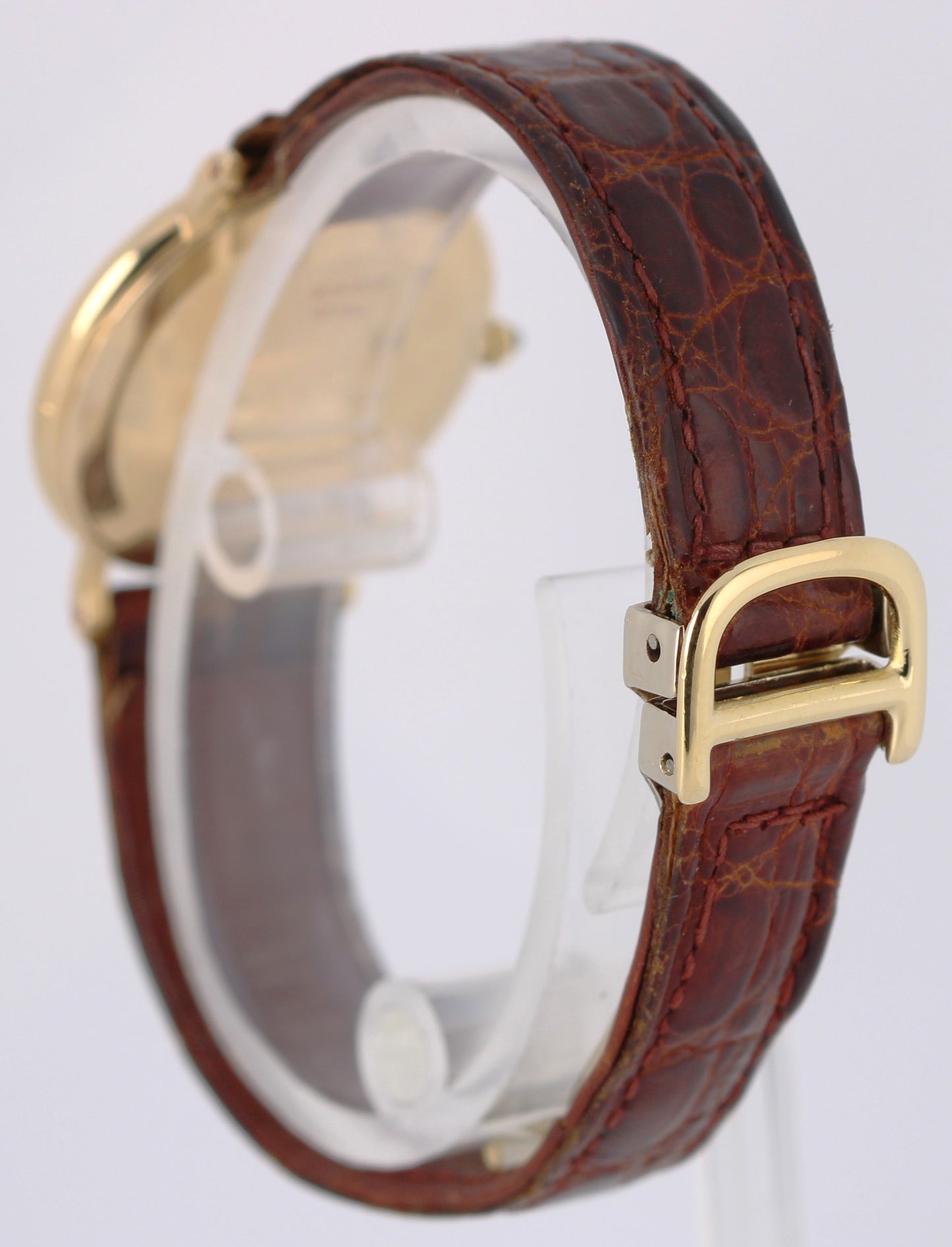 VINTAGE Piaget Classic Ultra-Thin Dress 18k Gold White Roman 27mm 9015 Watch