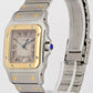 PAPERS Ladies Cartier Santos Galbee 29mm Roman 18K Gold Steel Quartz 187901 BOX