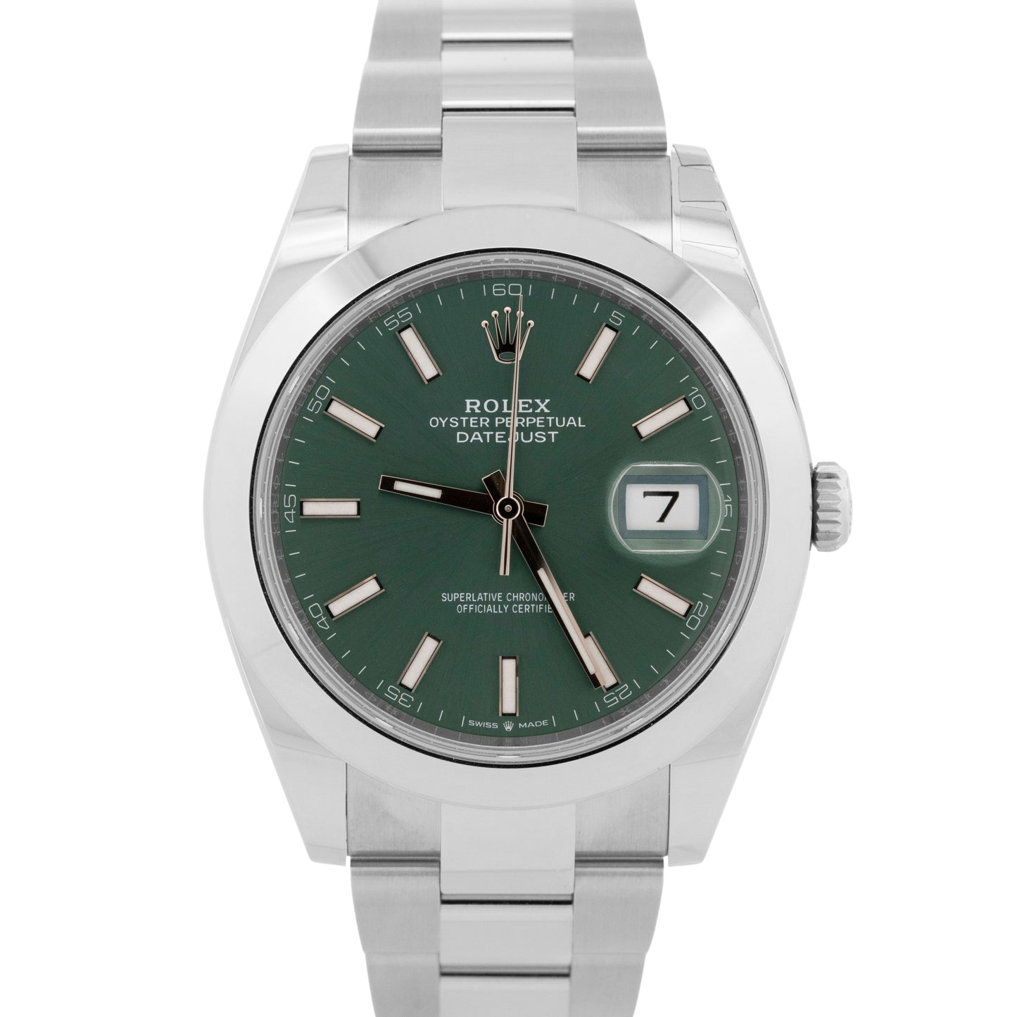 NEW 2026 PAPERS Rolex DateJust 41 MINT GREEN Steel 41mm 126300 Watch BOX