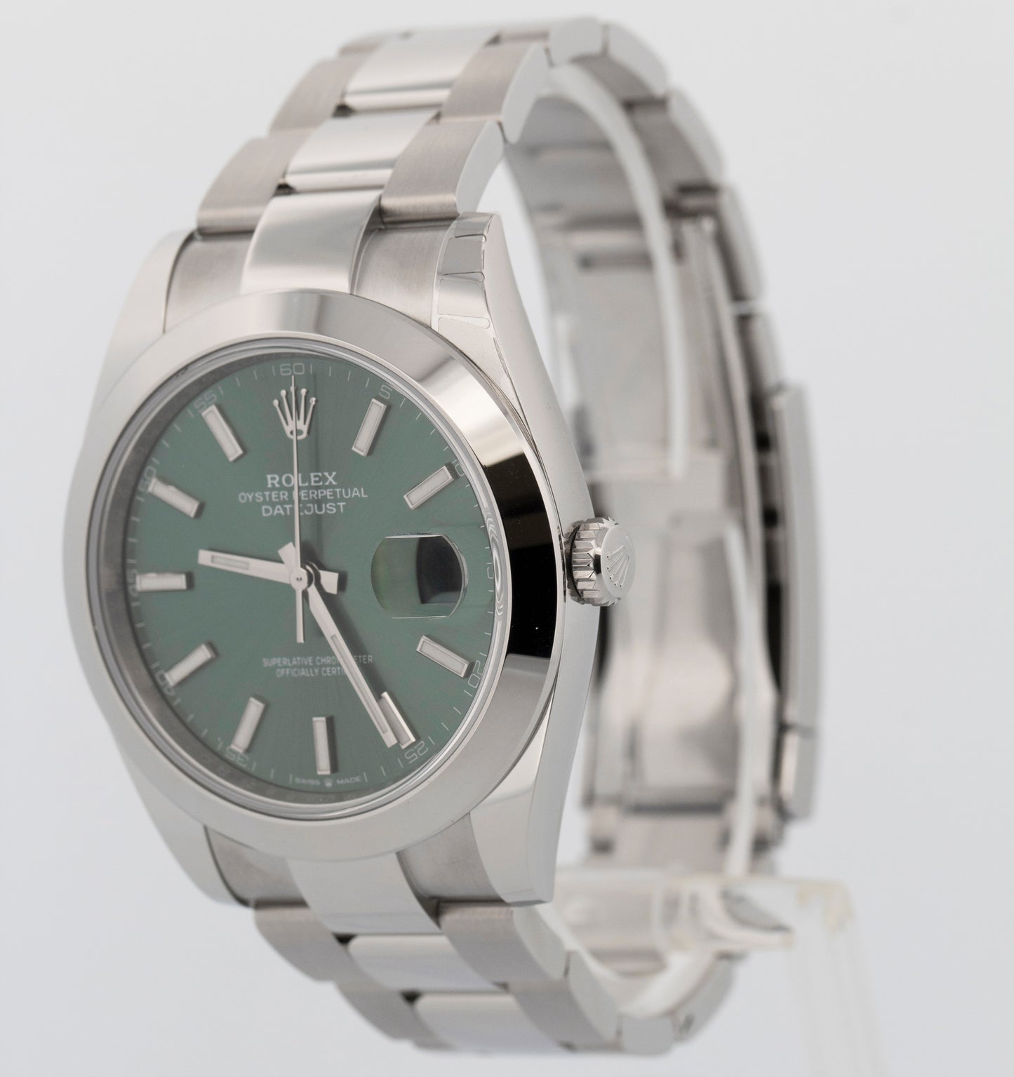NEW 2026 PAPERS Rolex DateJust 41 MINT GREEN Steel 41mm 126300 Watch BOX