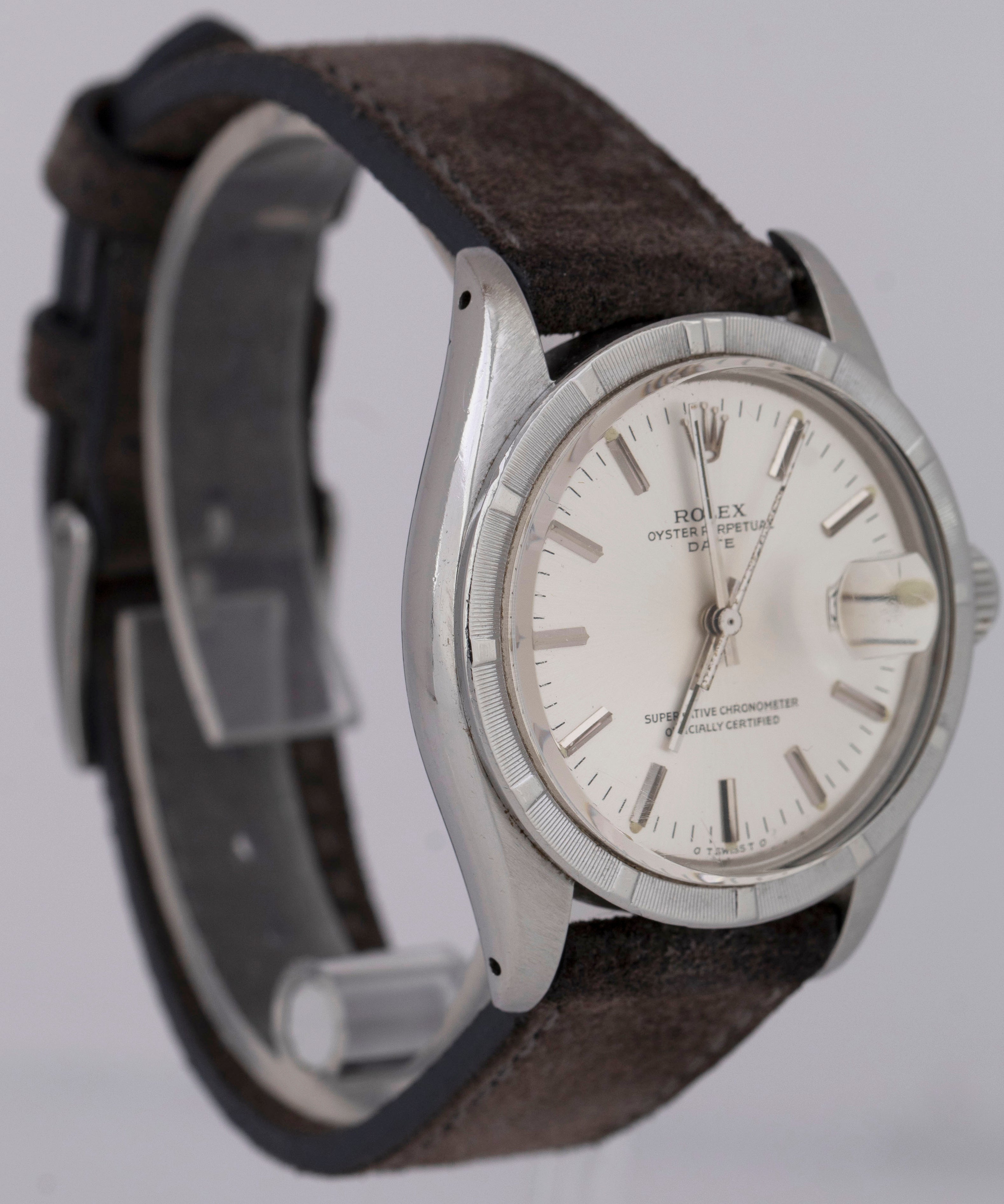 1976 Rolex Oyster Perpetual Date 34mm Stainless Steel Silver Sigma