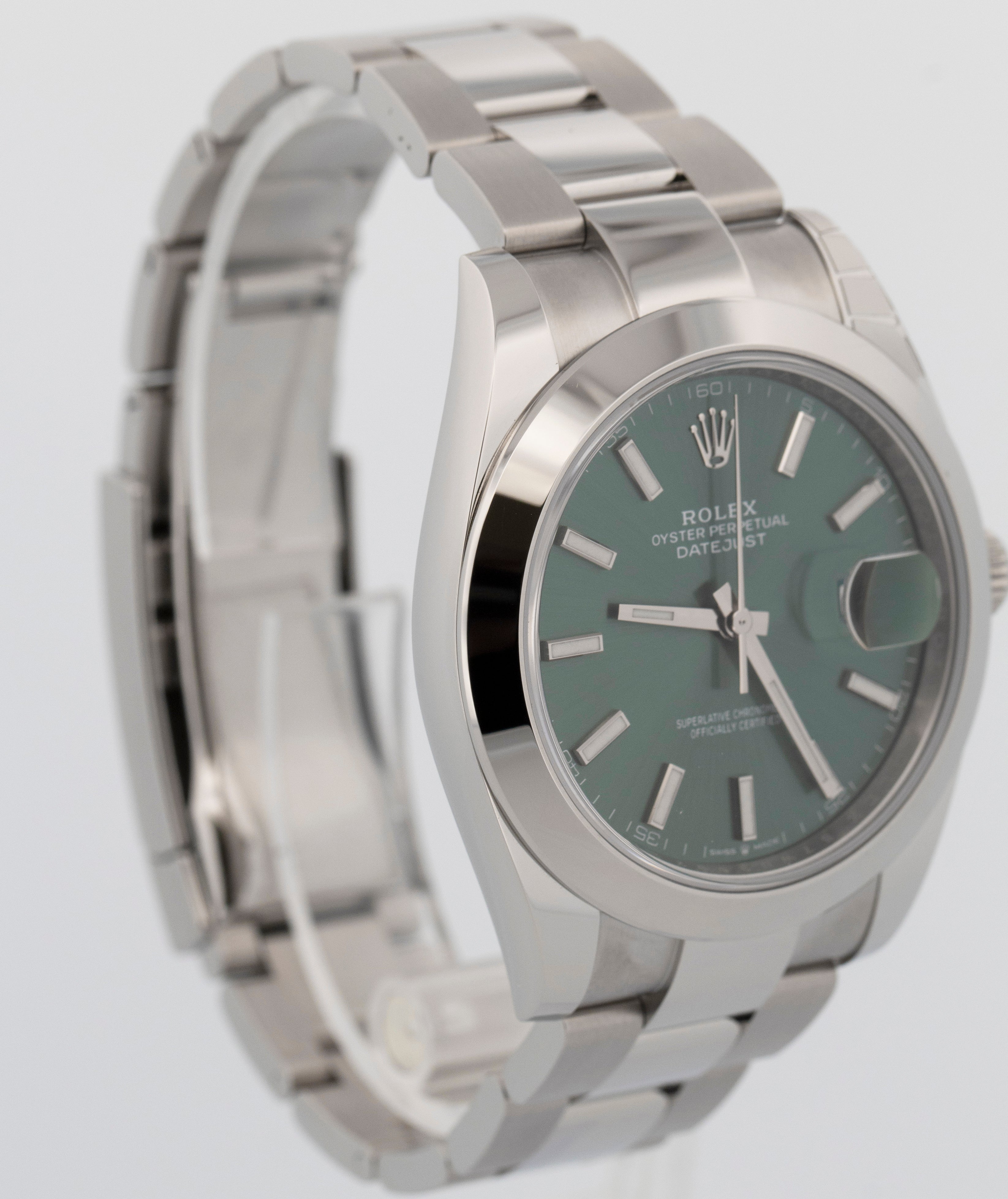 NEW 2026 PAPERS Rolex DateJust 41 MINT GREEN Steel 41mm 126300