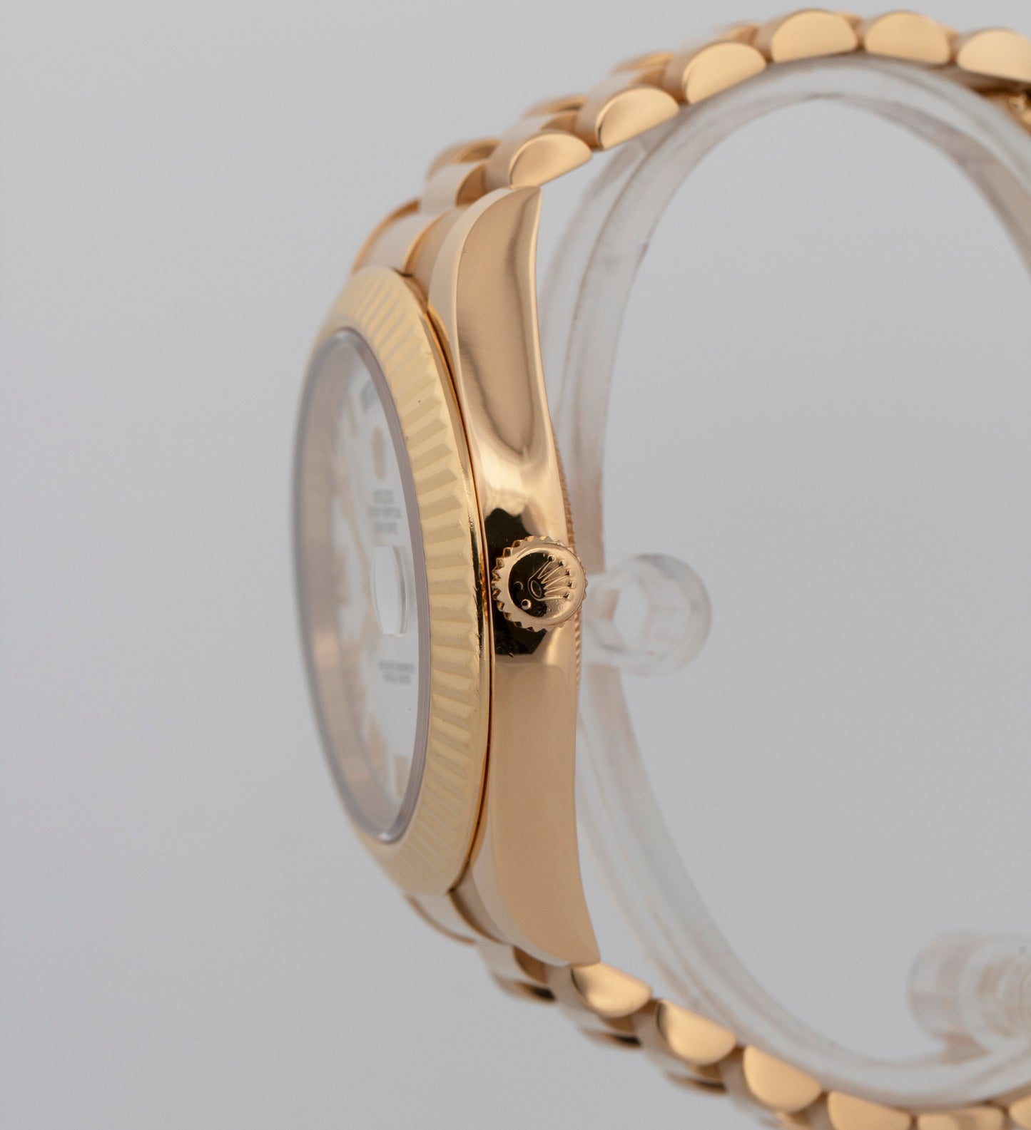Rolex Day-Date II President WHITE Roman 18K Yellow Gold 41mm 218238 Watch