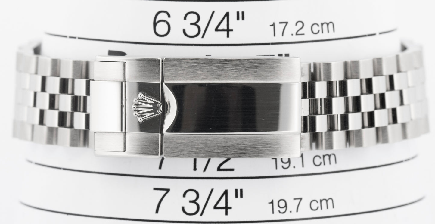 PAPERS Rolex GMT-Master II BATGIRL Blue Black Steel JUBILEE 40mm 126710 BLNR BOX