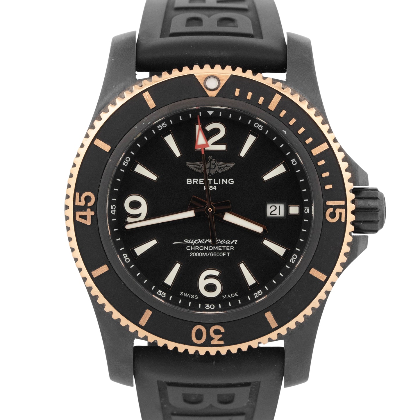 Breitling Superocean BLACK Stainless Steel Two-Tone Rose Gold 46mm U17368