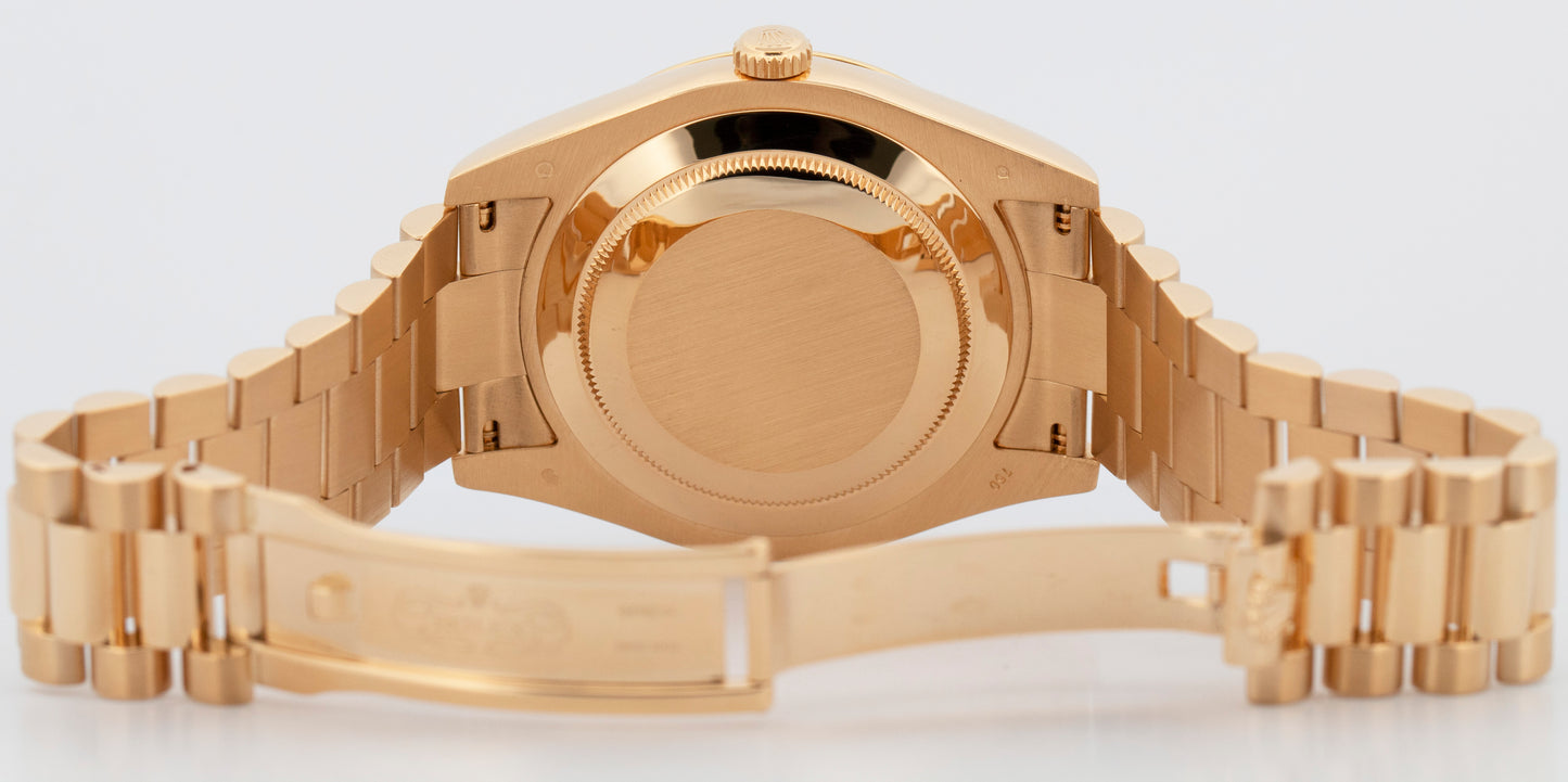 Rolex Day-Date II President WHITE Roman 18K Yellow Gold 41mm 218238 Watch