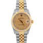 Rolex DateJust Midsize CHAMPAGNE DIAMOND Two-Tone Gold Steel 31mm 68273 Watch
