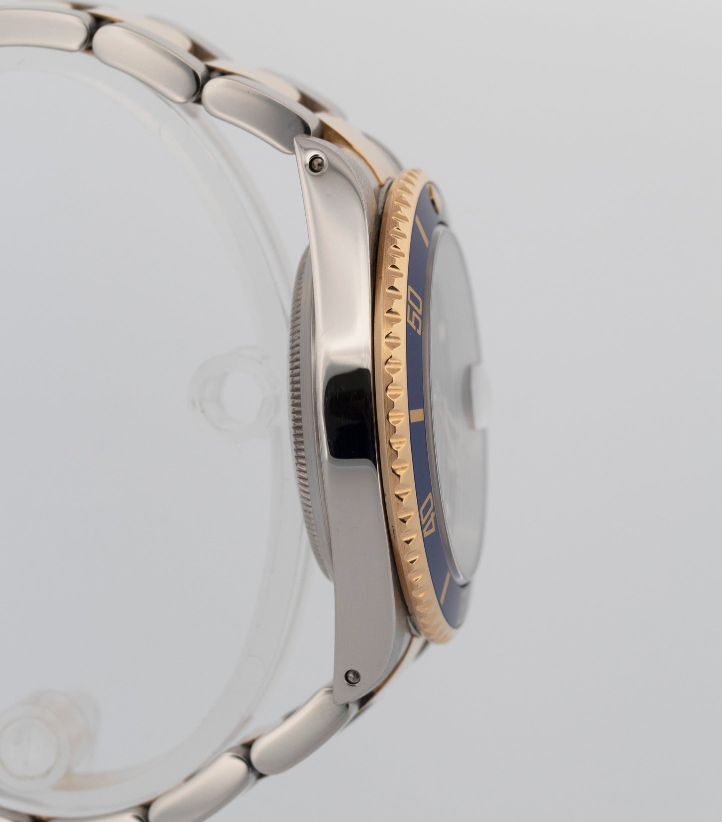 Rolex Submariner Date 40mm BLUE 18K Yellow Gold GOLD BUCKLE Steel 16613 Watch