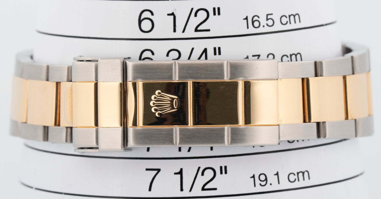 Rolex Submariner Date 40mm BLUE 18K Yellow Gold GOLD BUCKLE Steel 16613 Watch