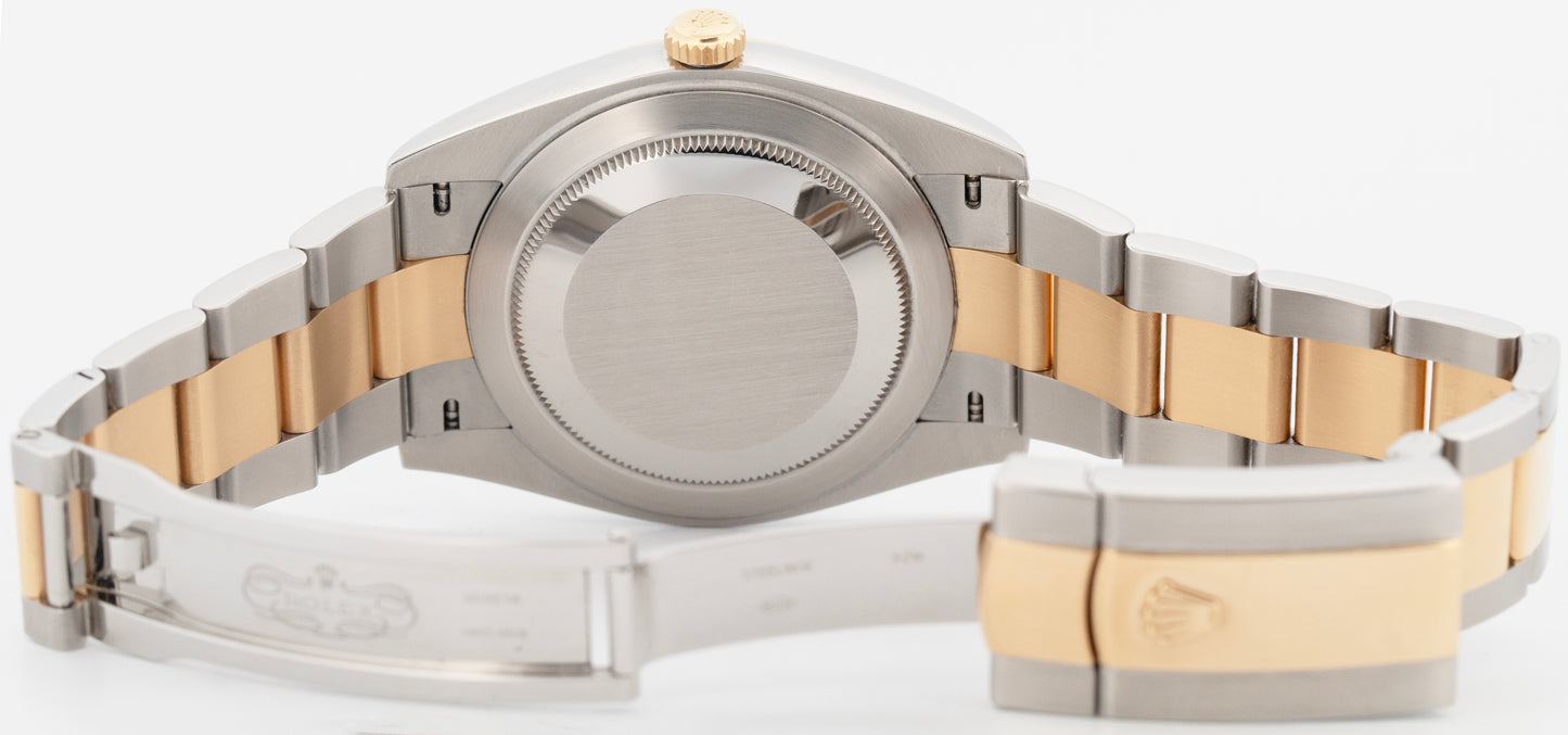 Rolex DateJust 41 BLACK Yellow Gold Stainless Steel OYSTER 41mm Watch 126333 BOX