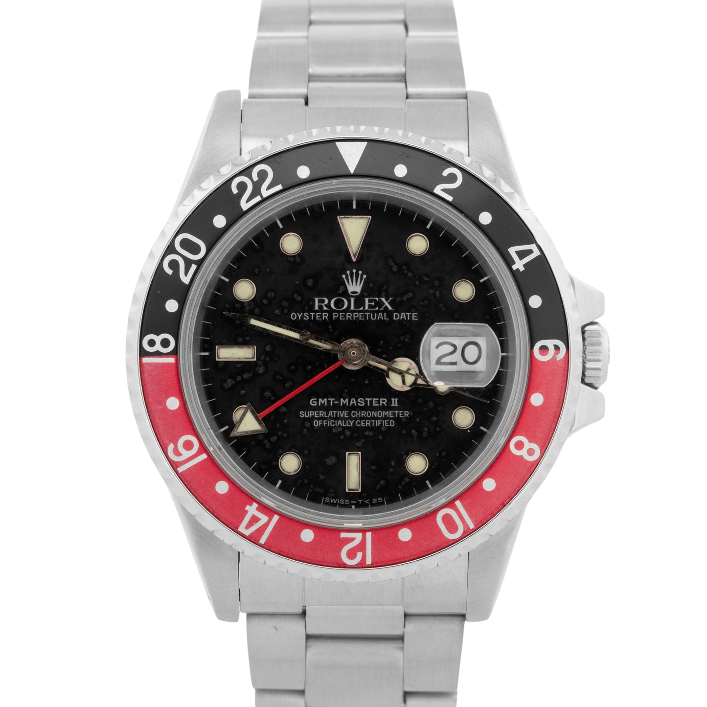 1989 PAPERS Rolex GMT-Master II FAT LADY COKE BLACK Steel 40mm 16760 Watch BOX