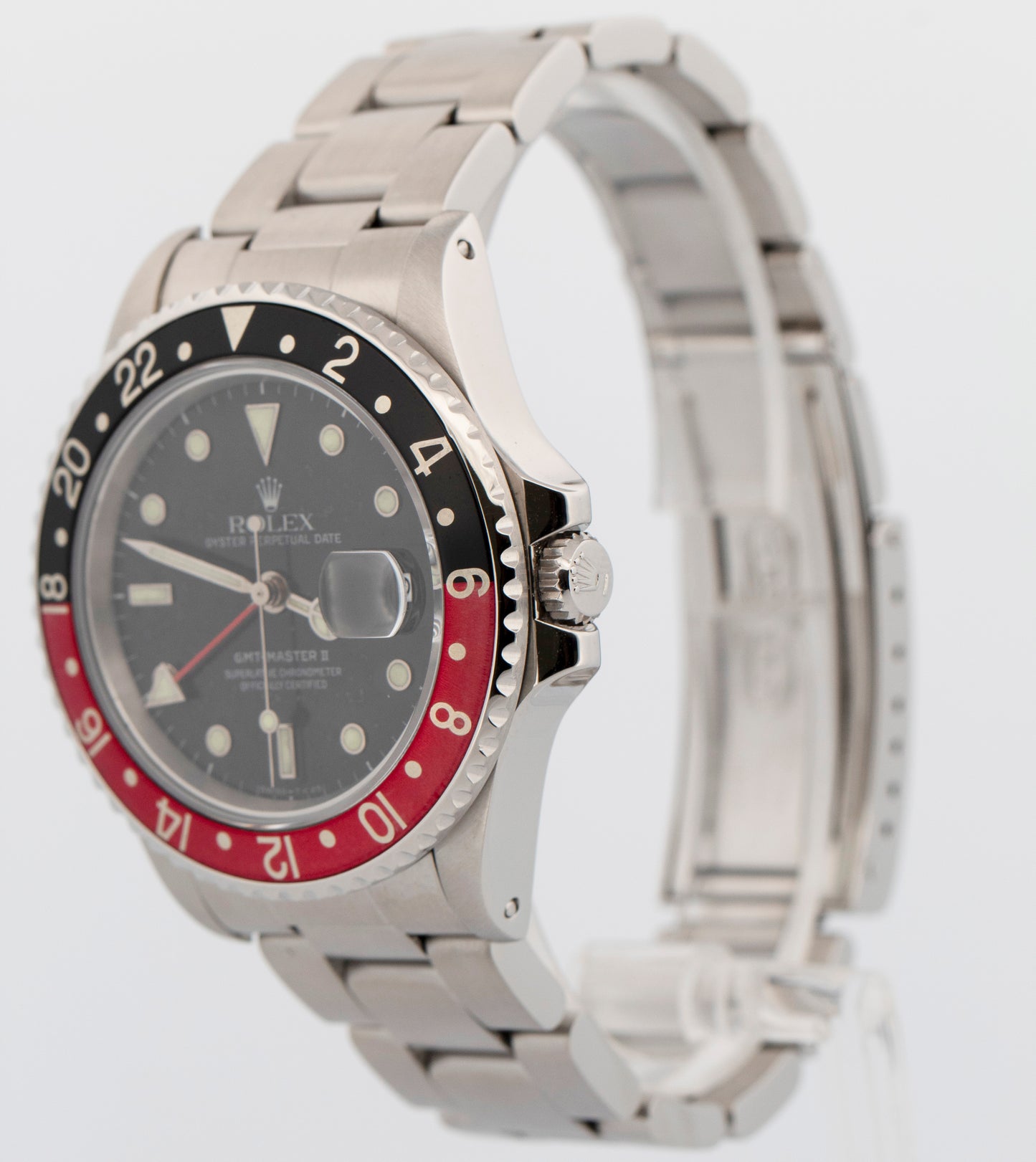 1989 PAPERS Rolex GMT-Master II FAT LADY COKE BLACK Steel 40mm 16760 Watch BOX