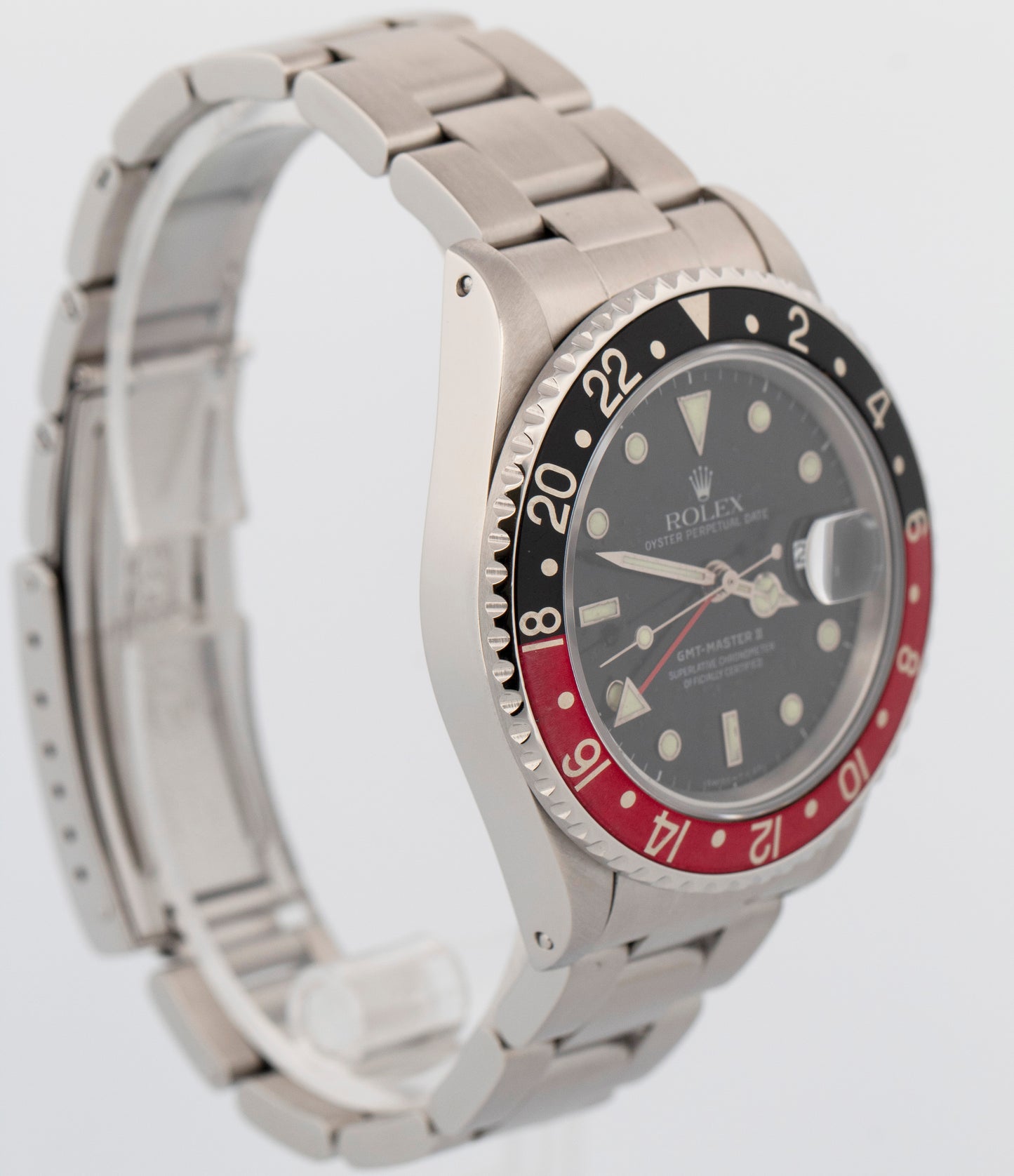 1989 PAPERS Rolex GMT-Master II FAT LADY COKE BLACK Steel 40mm 16760 Watch BOX