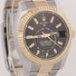 MINT 2022 PAPERS Rolex Sky-Dweller BLACK 18K Yellow Gold 42mm OYSTER 326933 BOX
