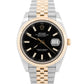 Rolex DateJust 41 BLACK Two-Tone Steel Yellow Gold 41mm Jubilee 126333 Watch