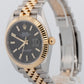 Rolex DateJust 41 BLACK Two-Tone Steel Yellow Gold 41mm Jubilee 126333 Watch
