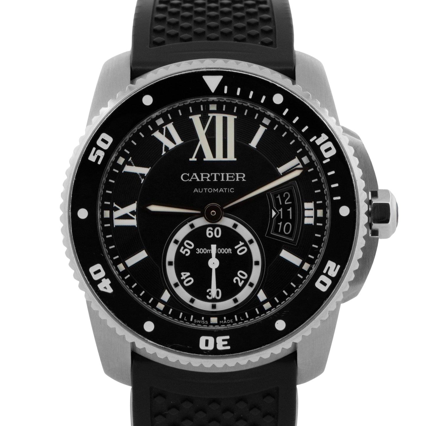 Cartier Calibre de Cartier Diver BLACK Steel 42mm 3729 / W7100056 Watch BOX
