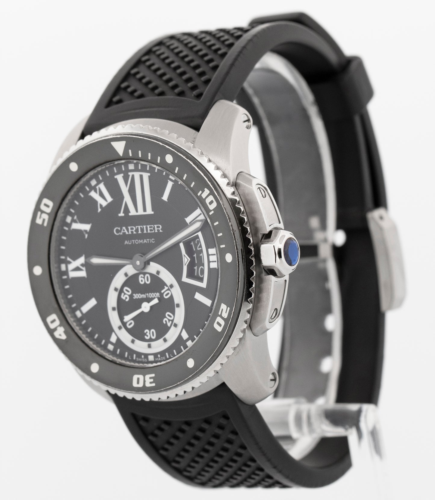 Cartier Calibre de Cartier Diver BLACK Steel 42mm 3729 / W7100056 Watch BOX