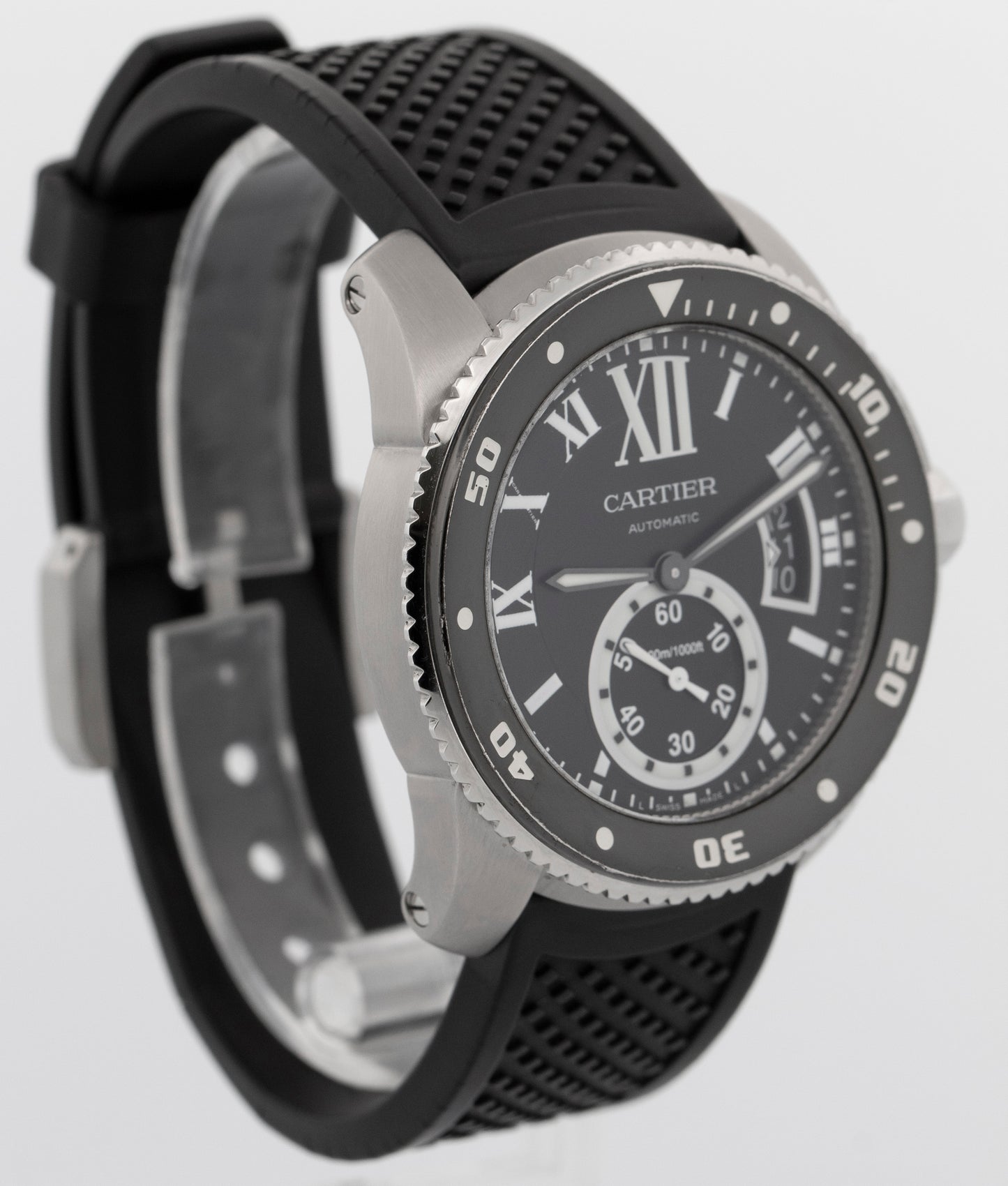 Cartier Calibre de Cartier Diver BLACK Steel 42mm 3729 / W7100056 Watch BOX