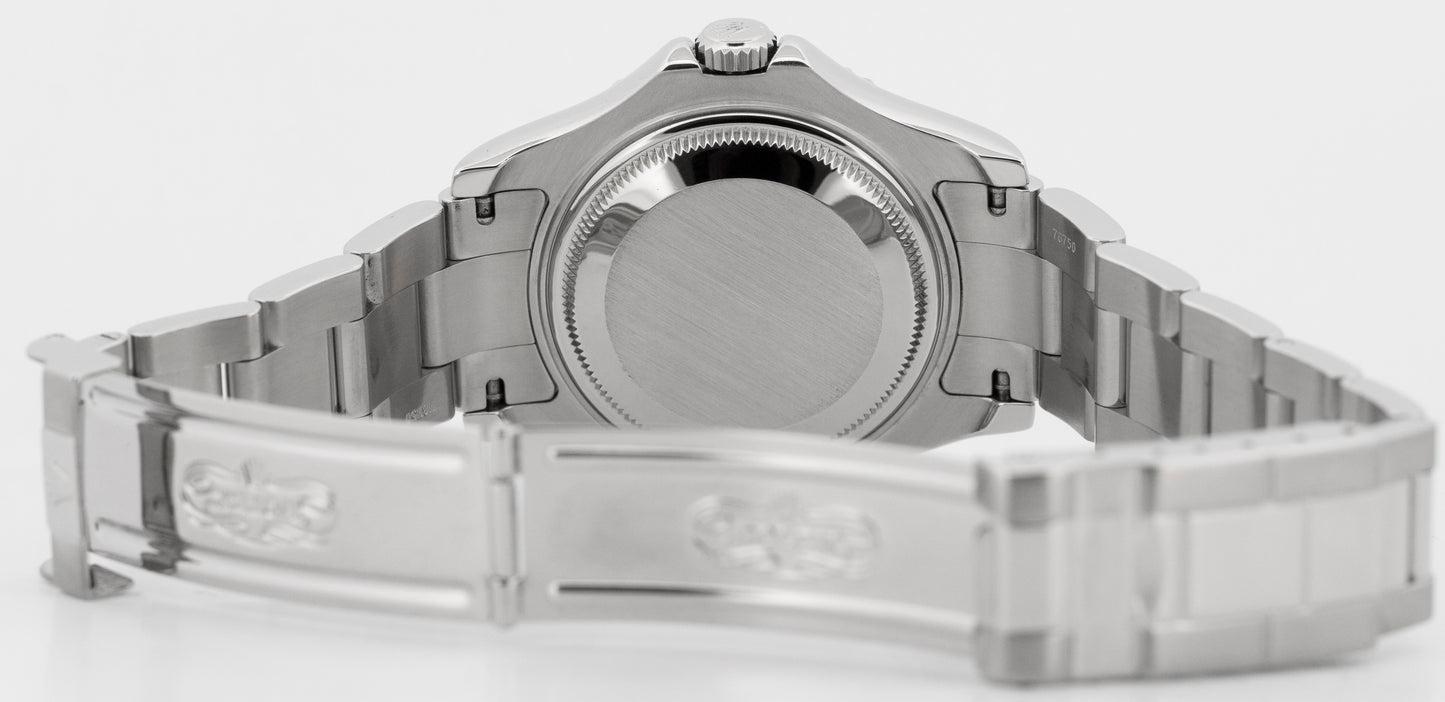 2002 PAPERS Rolex Yacht-Master Platinum Stainless Steel 35mm 168622 Watch BOX