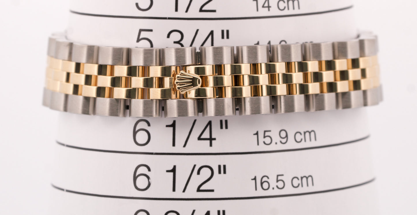 MINT Ladies Rolex DateJust WHITE DIAMOND 18K Gold 26mm JUBILEE Watch 179173