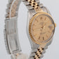 Rolex DateJust CHAMPAGNE Two-Tone Yellow Gold Steel 34mm Jubilee 15053 Watch