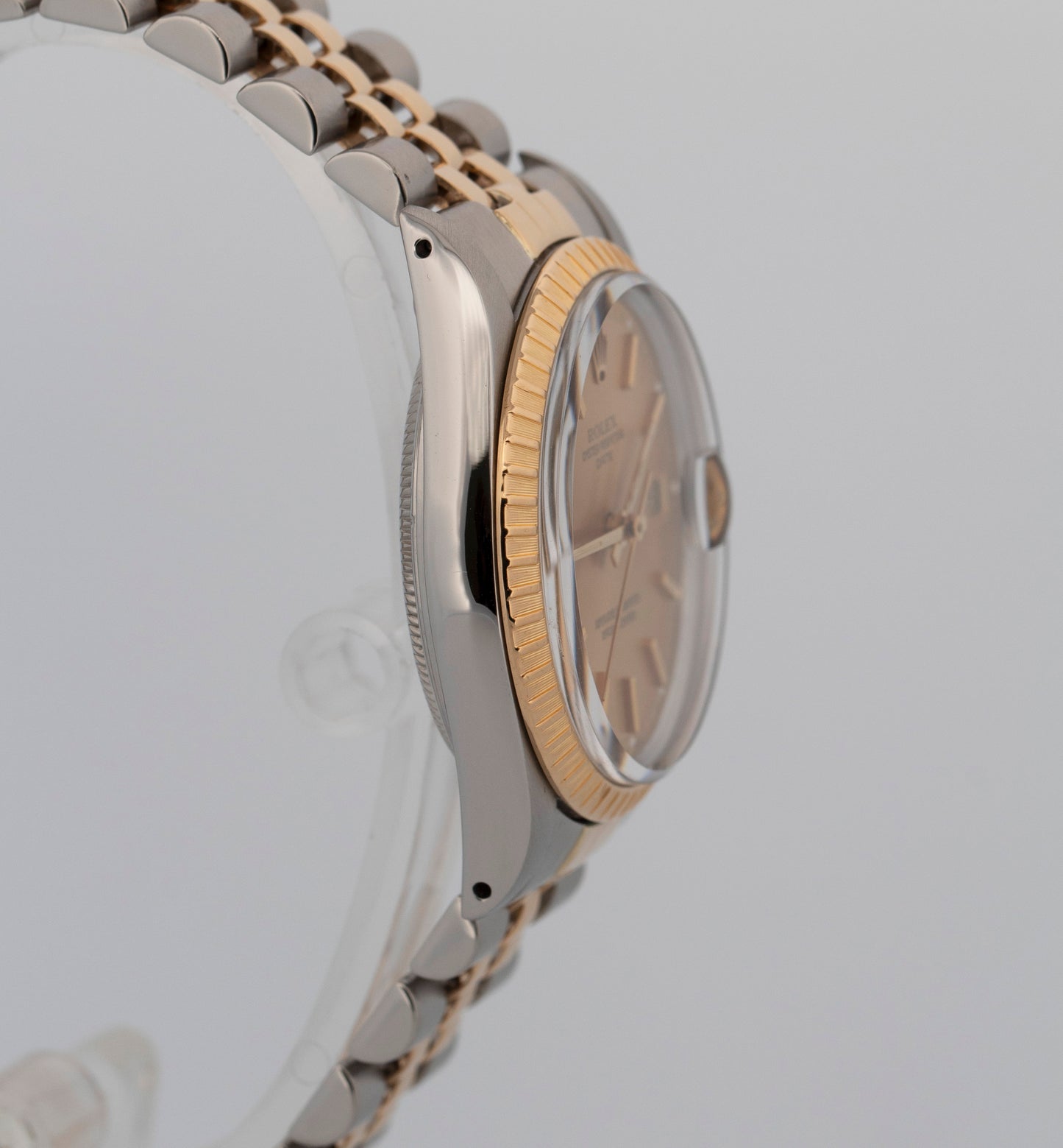 Rolex DateJust CHAMPAGNE Two-Tone Yellow Gold Steel 34mm Jubilee 15053 Watch
