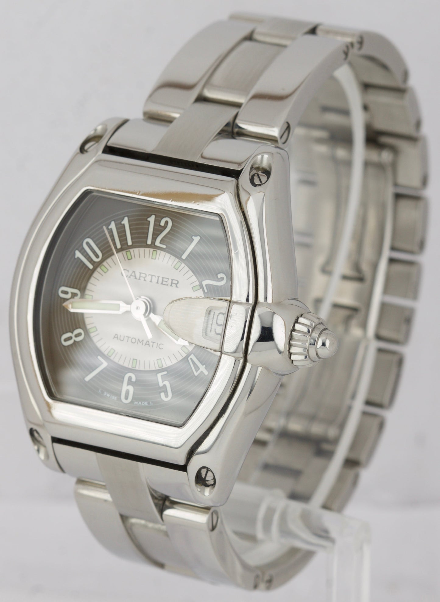 Cartier Roadster Automatic Silver Grey 36mm W62001V3 Stainless Steel Watch 2510