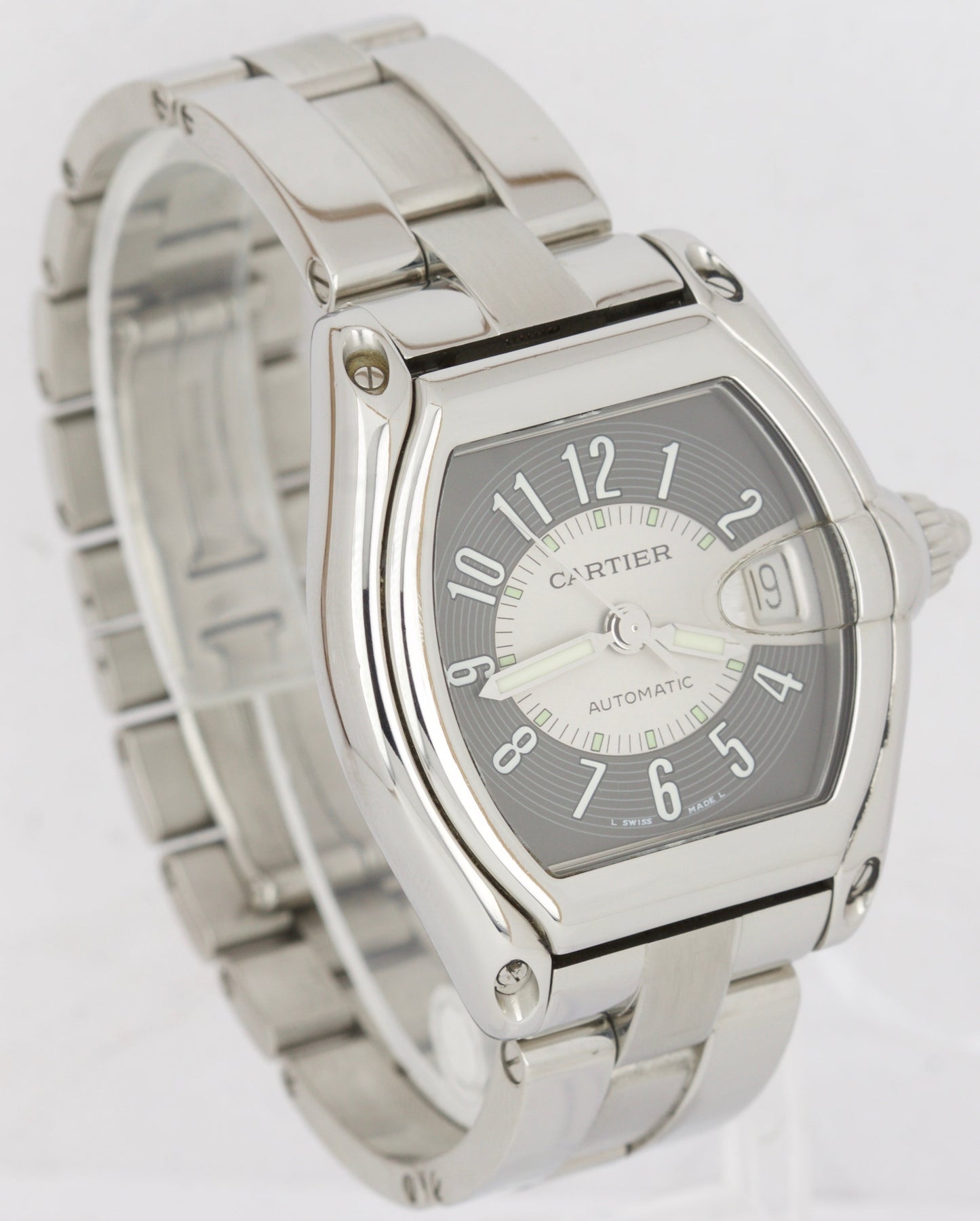 Cartier Roadster Automatic Silver Grey 36mm W62001V3 Stainless Steel Watch 2510