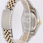 VINTAGE Rolex DateJust Two-Tone 18k Gold Steel Black DIAMOND 36mm 16013 BOX