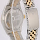 VINTAGE Rolex DateJust Two-Tone 18k Gold Steel Black DIAMOND 36mm 16013 BOX