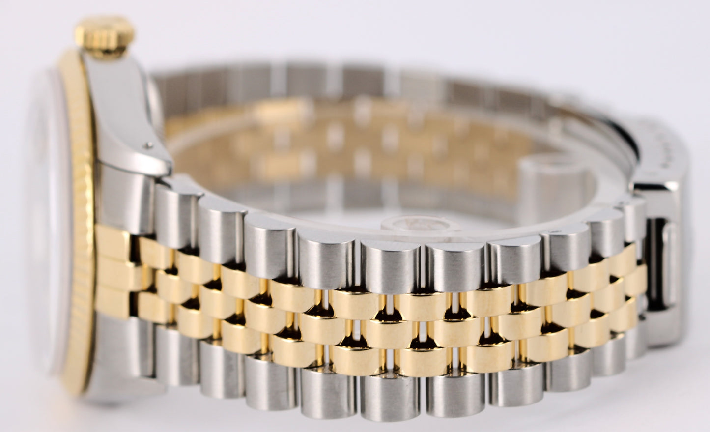 VINTAGE Rolex DateJust Two-Tone 18k Gold Steel Black DIAMOND 36mm 16013 BOX