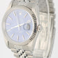 Rolex DateJust Stainless Steel Blue 36mm Jubilee Fluted 16234 Watch
