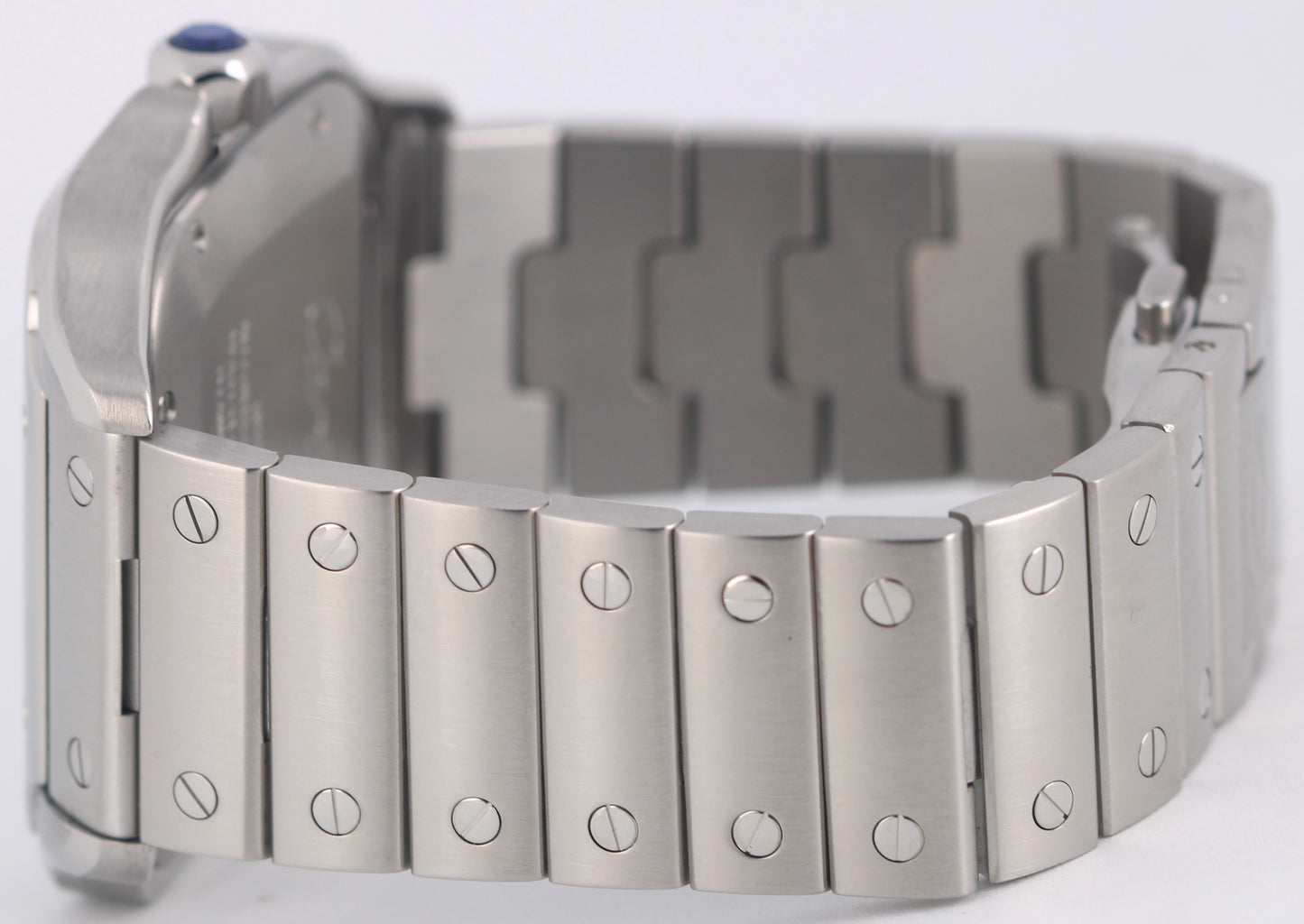 Cartier Santos Stainless Steel Silver Roman Numeral 39.8mm 4072 Watch