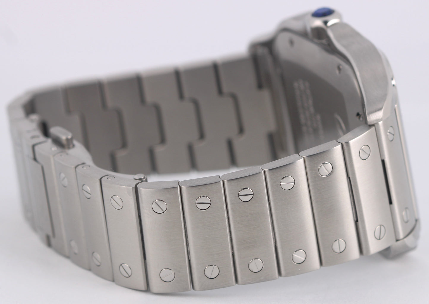 Cartier Santos Stainless Steel Silver Roman Numeral 39.8mm 4072 Watch