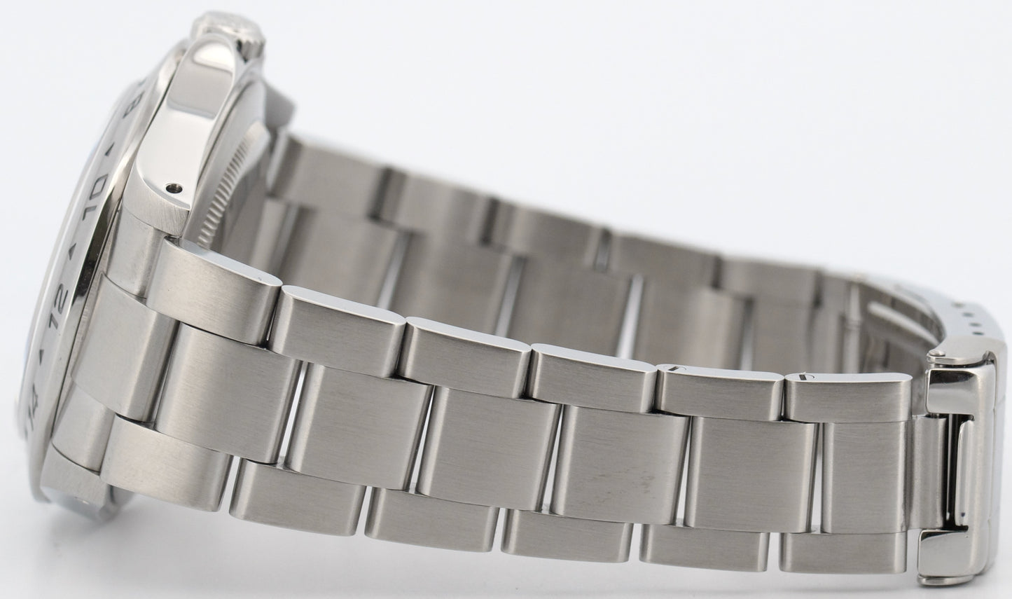 2002 PAPERS Rolex Explorer II 40mm BLACK Stainless Steel 16570 Oyster Watch BOX