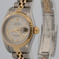 PAPERS Ladies Rolex DateJust IVORY ROMAN PYRAMID 18K 26mm JUBILEE 79173 BOX
