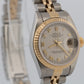 PAPERS Ladies Rolex DateJust IVORY ROMAN PYRAMID 18K 26mm JUBILEE 79173 BOX