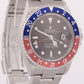 MINT PAPERS Rolex GMT-Master II PEPSI Red Blue Steel NO-HOLES 40mm 16710 BOX