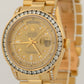 VINTAGE Rolex Day-Date President CHAMPAGNE DIAMOND 36mm 18K Gold Watch 18038